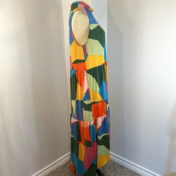 NWOT BELLA BELLA BY GG Geo Print Midi Dress (Large) - Picture 9 of 10